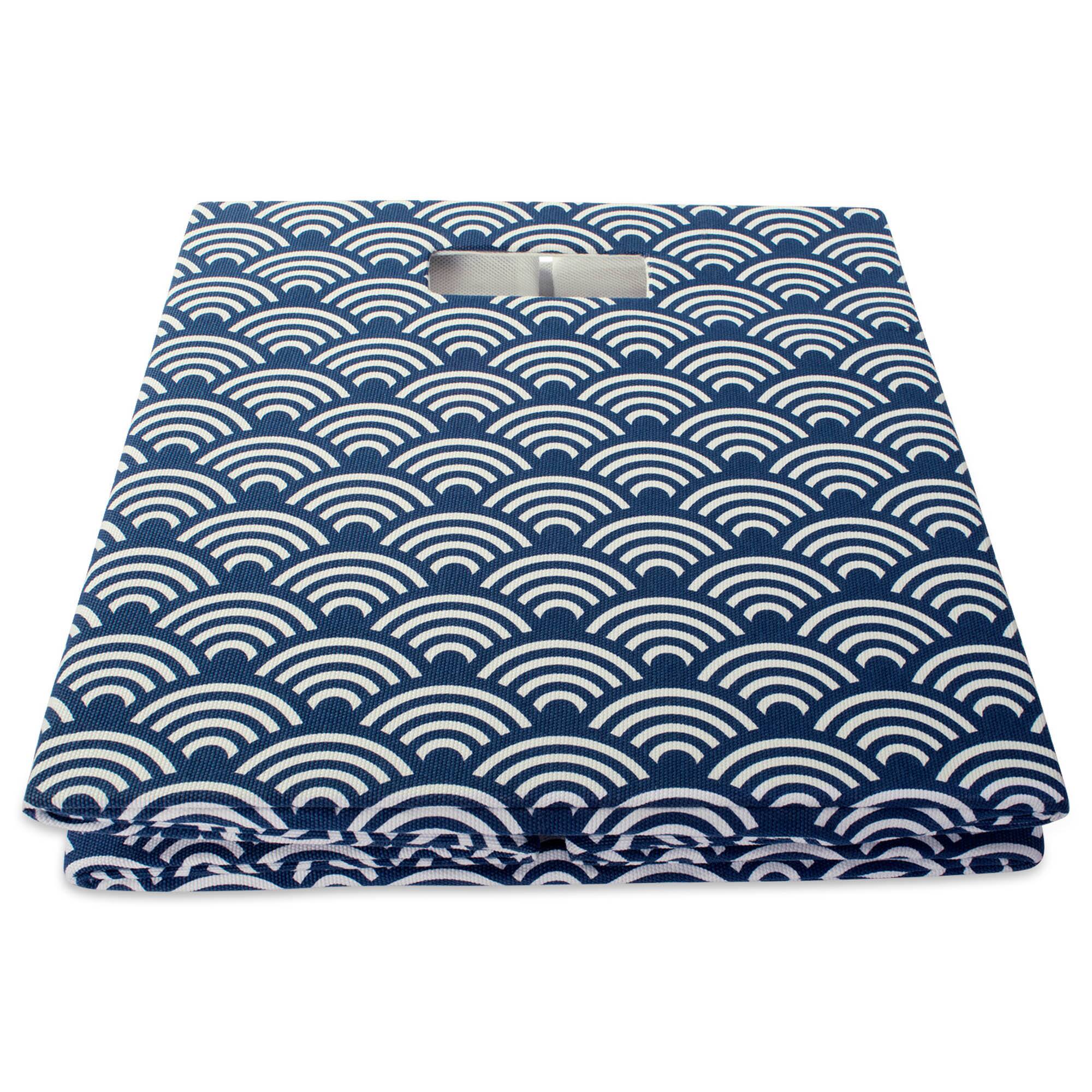 DII® 11" Nautical Blue Waves Cube Storage Bin